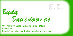 buda davidovics business card